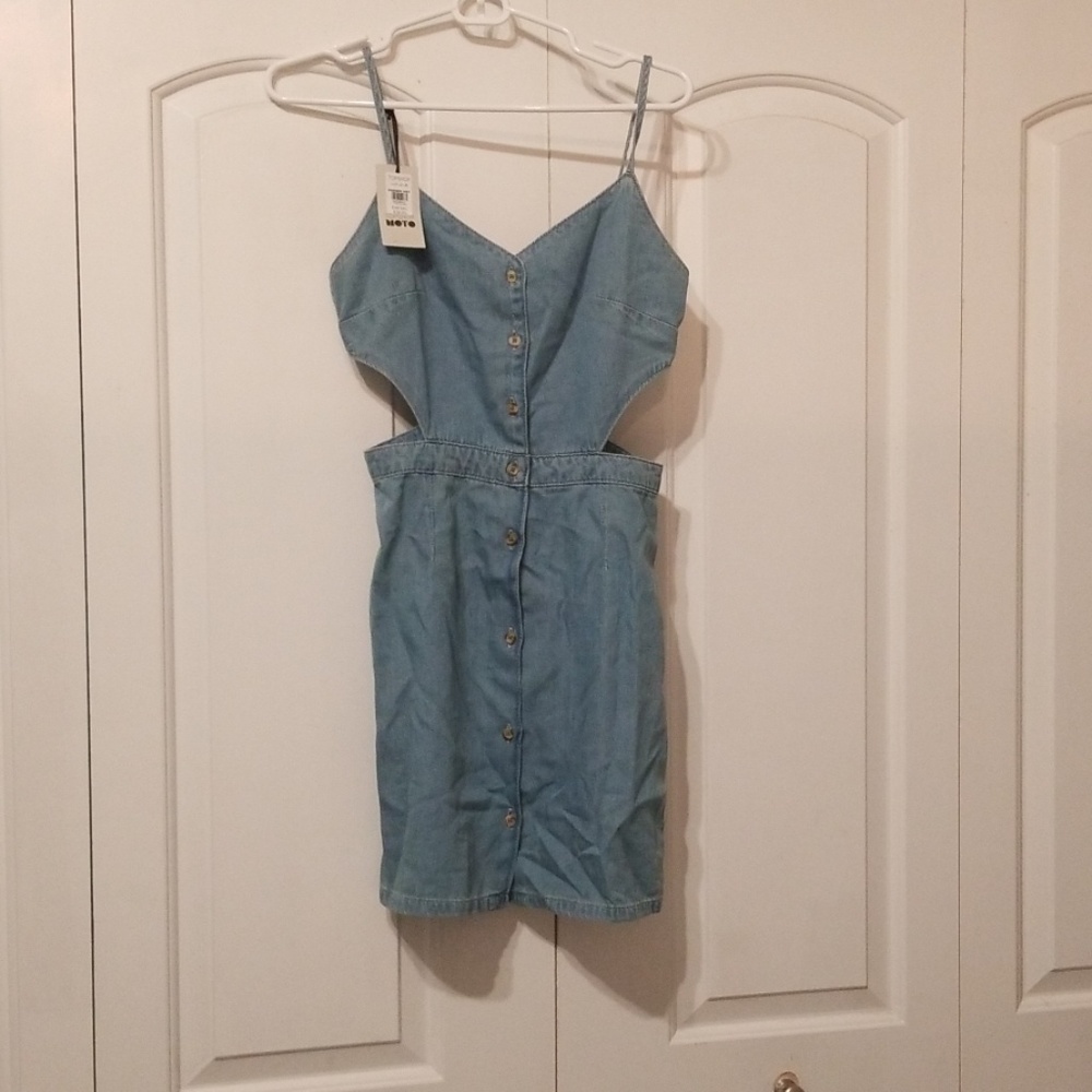 Top shop denim cutout dress